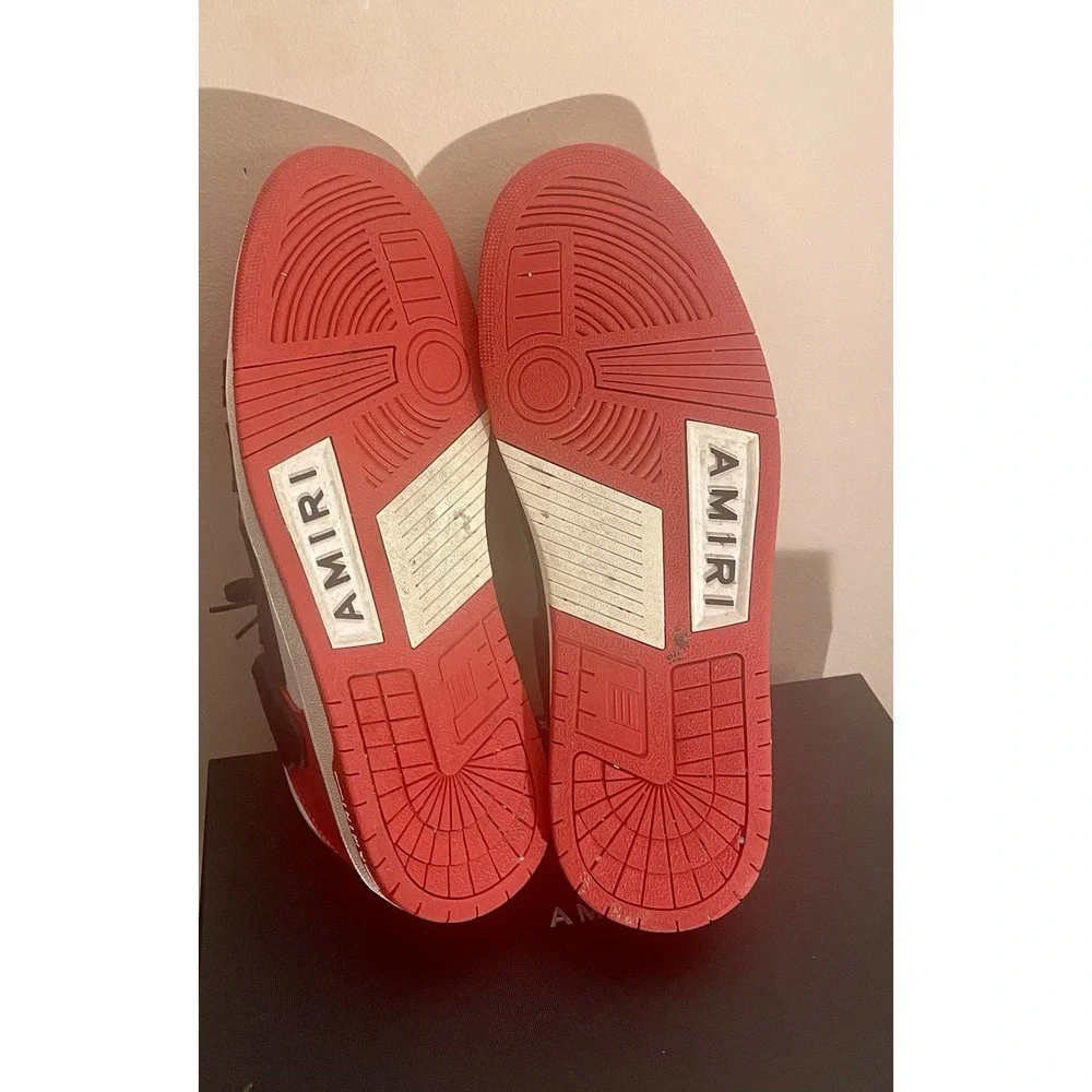Gently used Size 13- AMIRI Skel Top Low Red/White/Black AW22MFS003-610 Sneakers